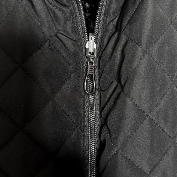 Denim & Co Reversible Zip Front Textured Faux Fur Quilted Vest Size XS Capsule - Picture 3 of 13